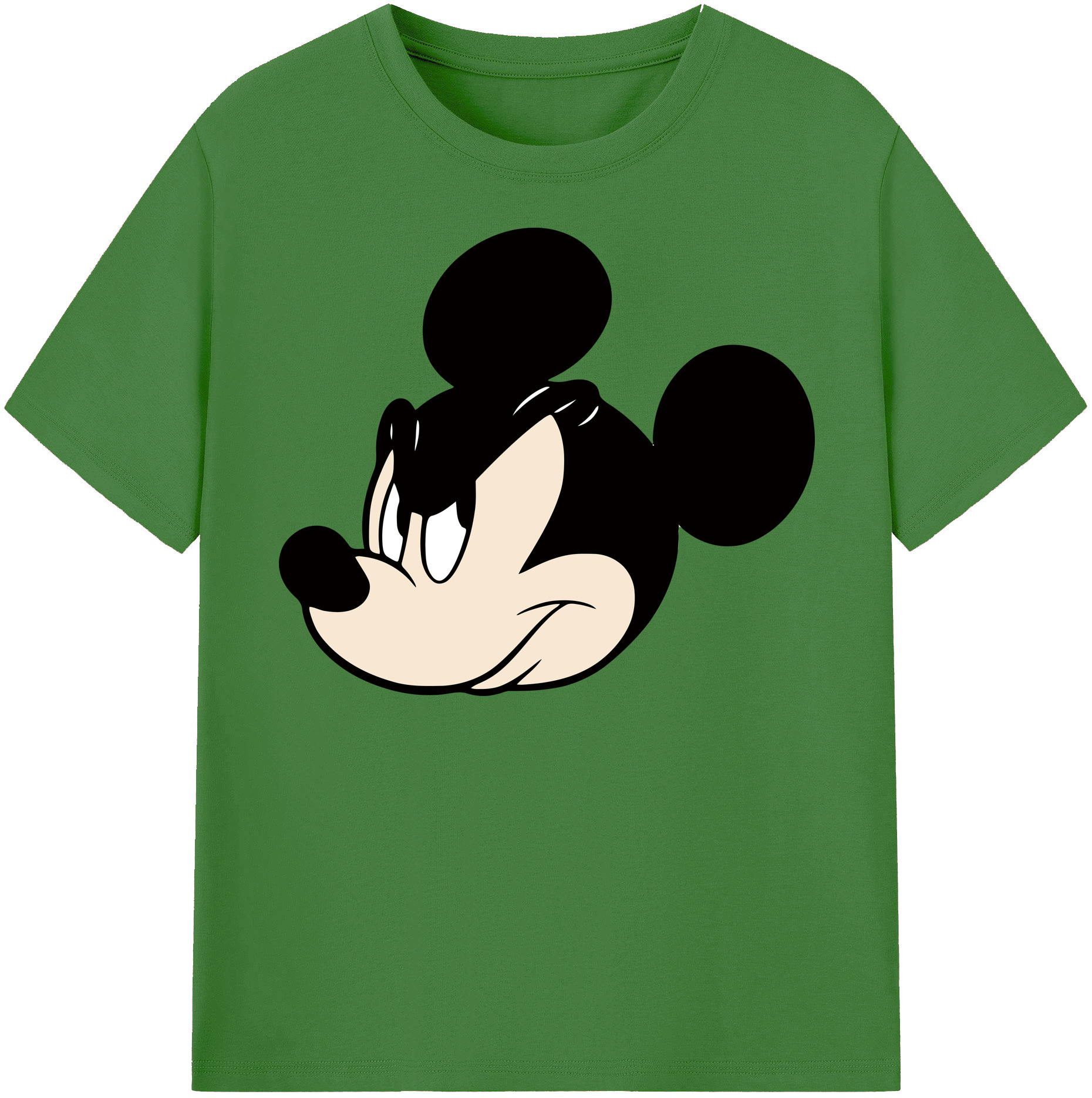 （画像用） ミッキーマウス Mickey Mouse レディースカジュアルプリントTシャツ（綿100％）